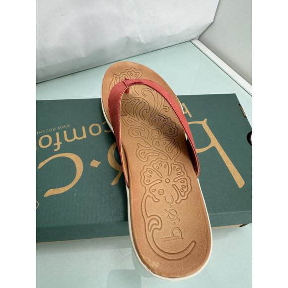 B.O.C. Aimee Classic Women's Flip-Flop Thong Sandal Coral Orange Red Blend Sz 6 - Picture 3 of 9